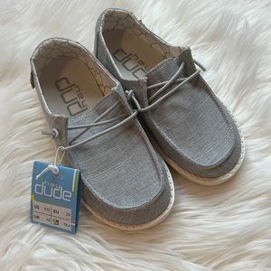 Kids size 10 hey dudes. Grey. New with tags!